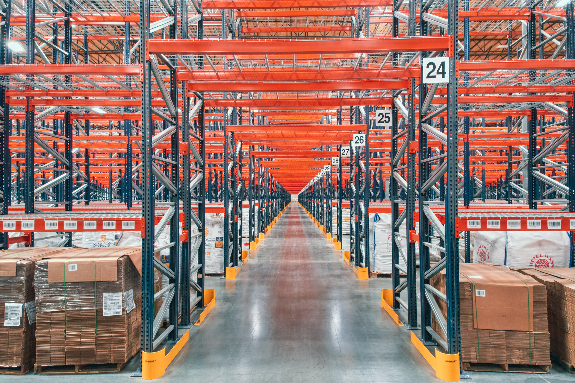 Industrial warehouse racking installation in Pasadena warehouse