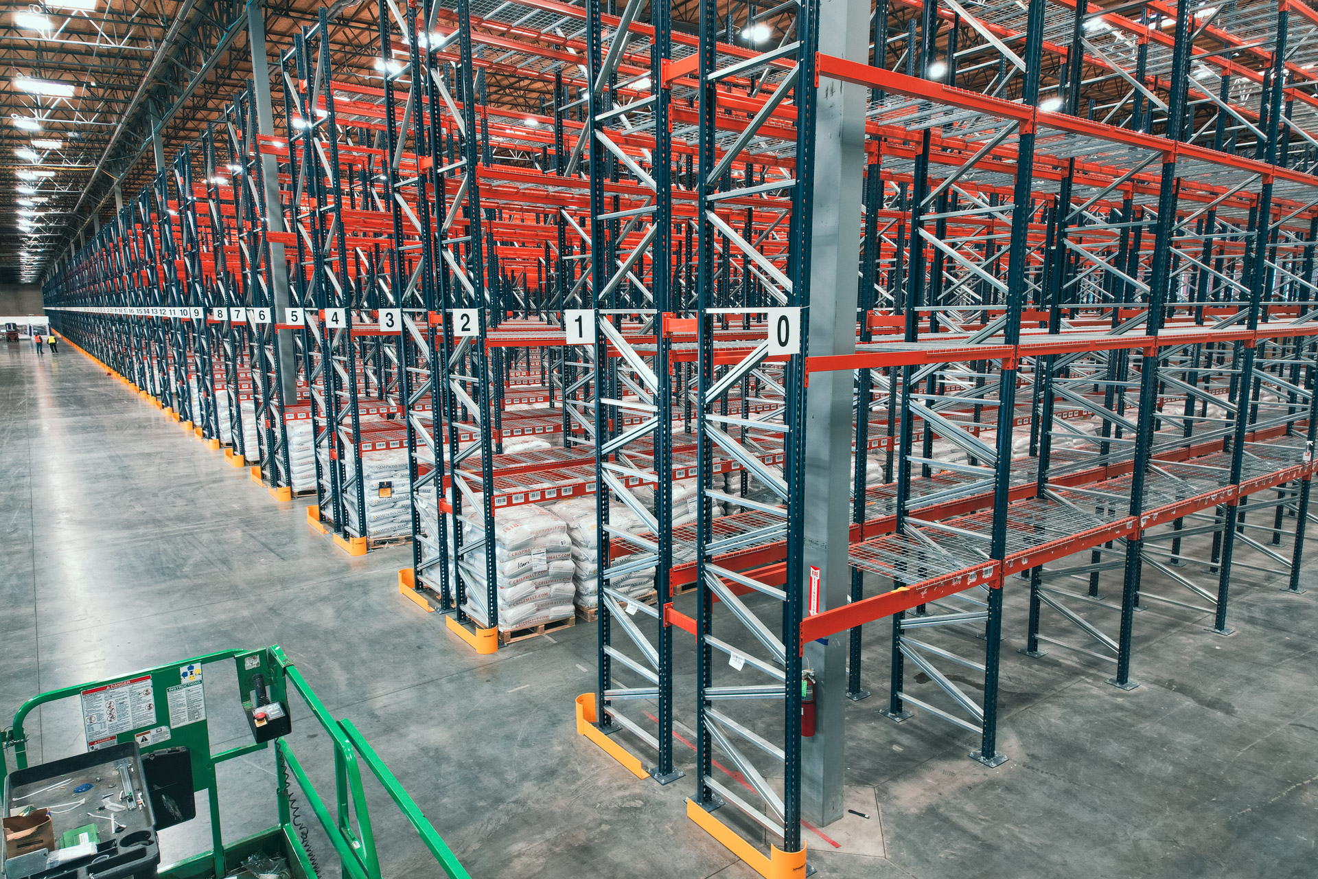 Warehouse pallet rack installation in Houston Texas